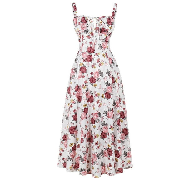 Wedding Guest Dress Women's Summer Casual Dress Sleeveless Long Maxi Dress with Tie Detail for Daily Vacation Wear Pure Color Elegant Flowy Boho Style S Polyester,Spandex Women's Casual Dress