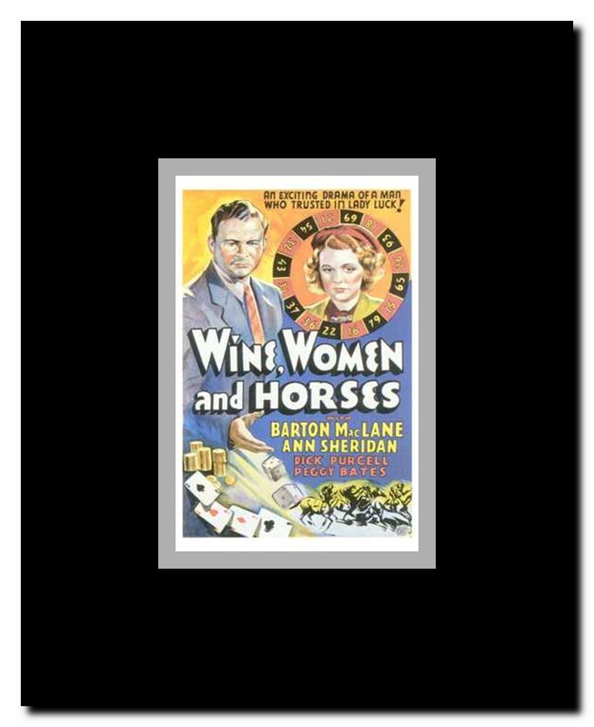 Wine Women and Horses Framed Movie Poster
