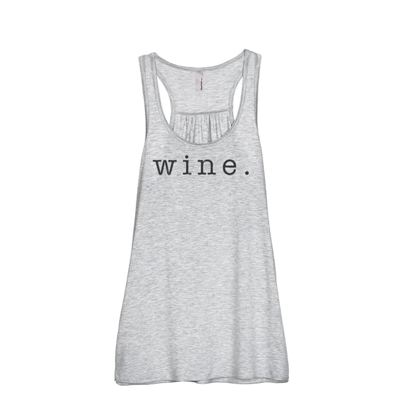 Wine. Women's Fashion Sleeveless Flowy Racerback Workout Yoga Tank Top Sport Grey 2X-Large