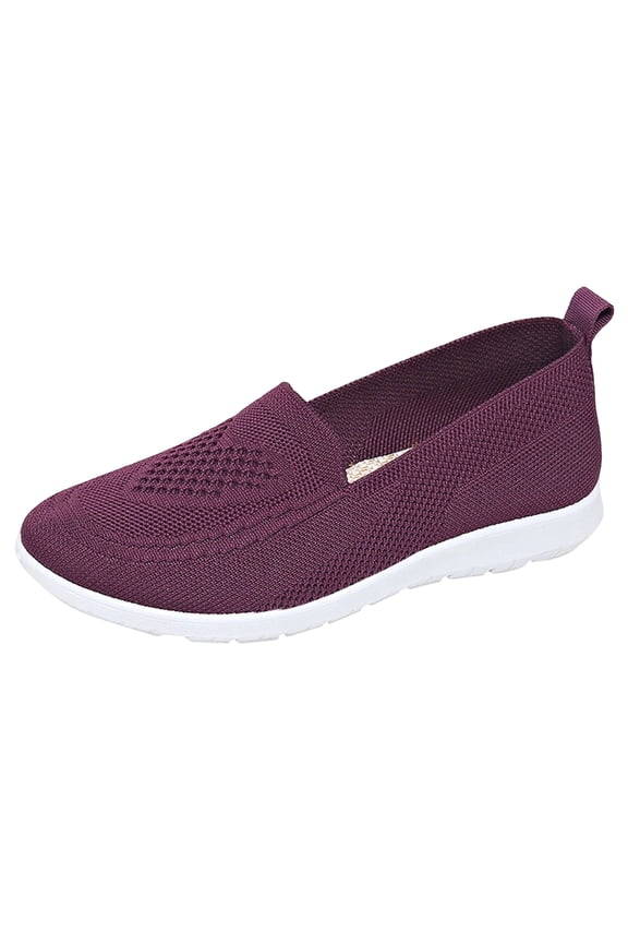 Wine Womens Lightweight Low Cut Wedge Heel Shoes For Spring And Summer Casual Outdoor Leisure Comfortable Footwear All Match Plus Size Size 40