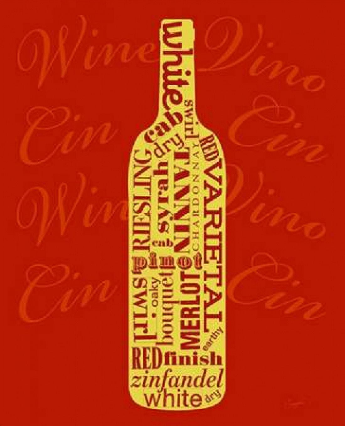 Wine Words Bottle Canvas Art - Evangeline Taylor (20 x 24)