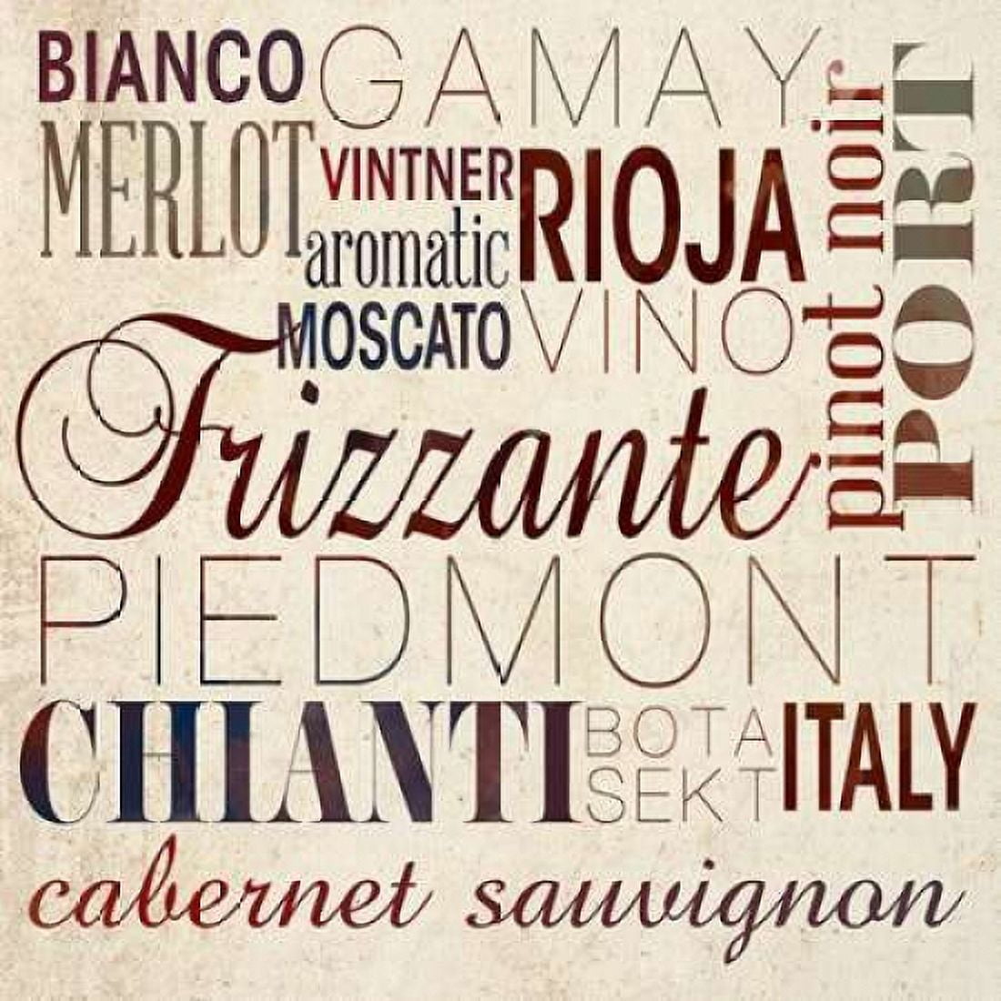 Wine Words I Canvas Art - Sd Graphics Studio (24 x 24)