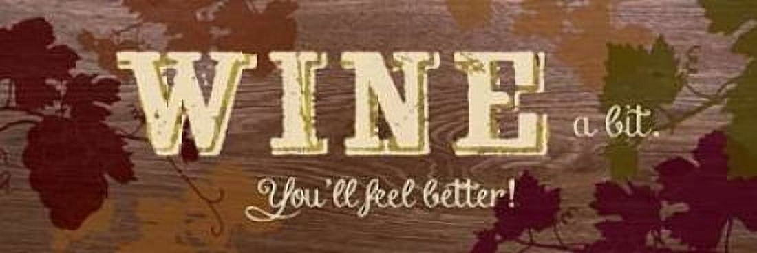 Wine a Bit Canvas Art - Sam Appleman (8 x 24)