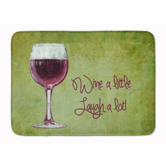Wine a little laugh a lot Machine Washable Memory Foam Mat