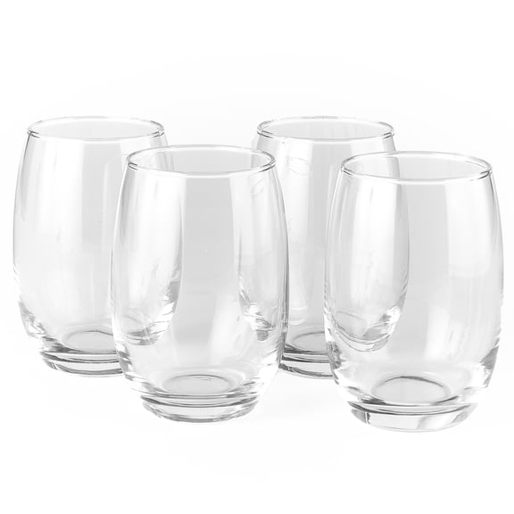 Wine and Beverage Serving Glass - 15 oz. - Stemless - Set of 4
