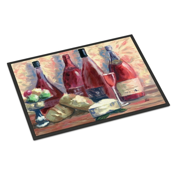 Wine and Cheese by David Smith Doormat 24x36