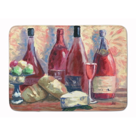 Wine and Cheese by David Smith Machine Washable Memory Foam Mat