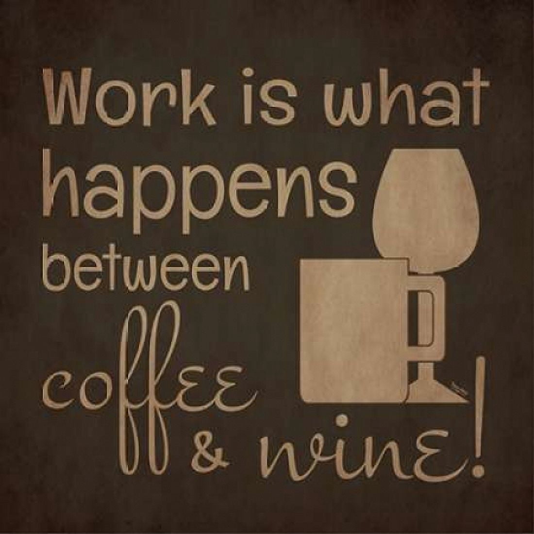 Wine and Coffee Sayings I Canvas Art - Tara Reed (24 x 24)