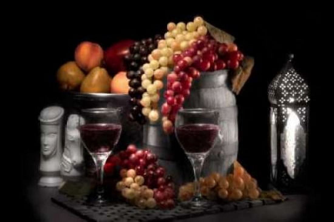 Wine and Fruit Canvas Art - C Thomas McNemar (24 x 36)
