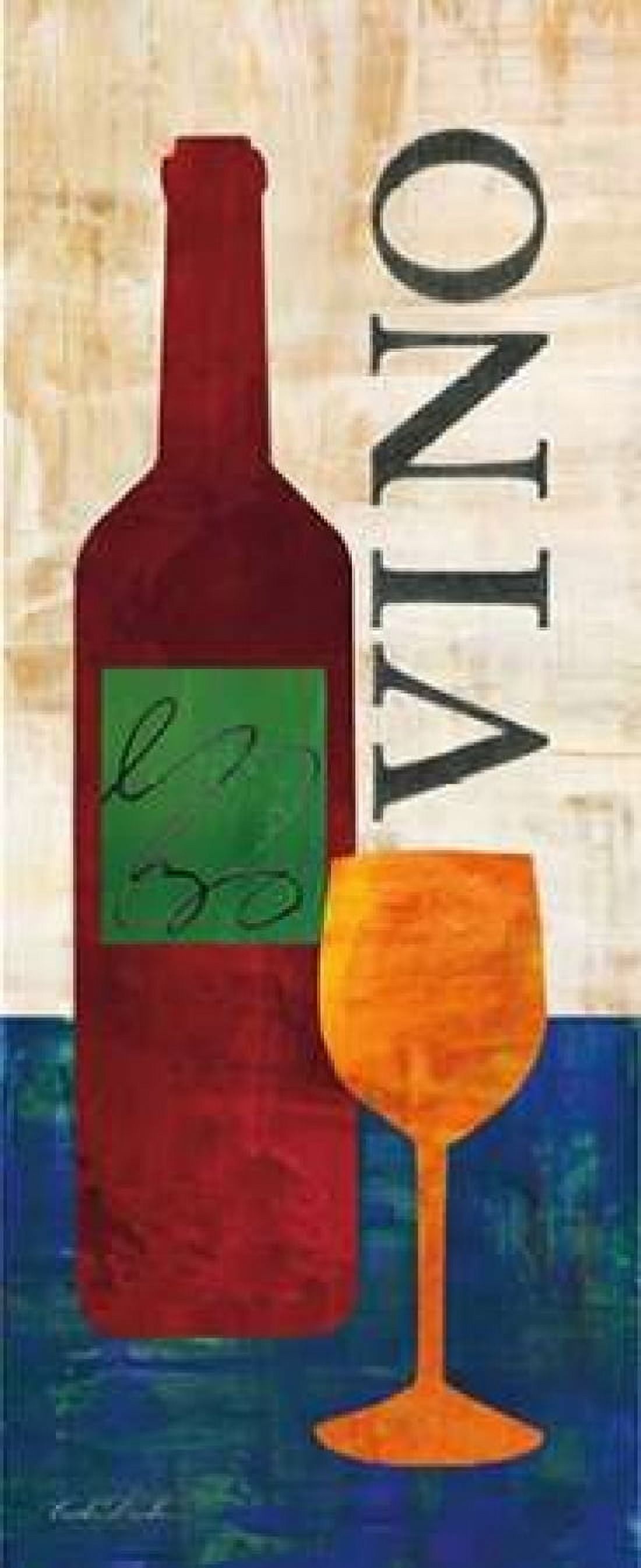 Wine and Vino I Canvas Art - Caitlin Dundon (24 x 48)