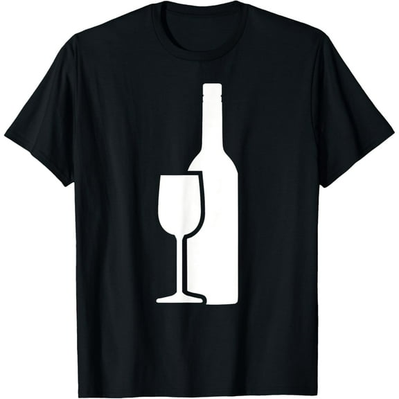 Wine bottle with glass T-Shirt