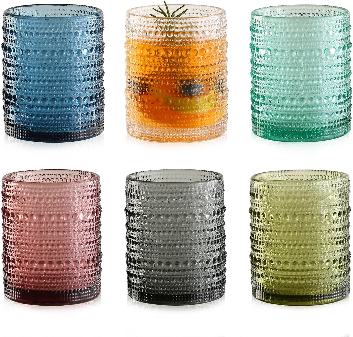 Wine glass set vintage glassware, cocktail glasses, embossed glasses, water glasses for whiskey, juice and various mixed drinks