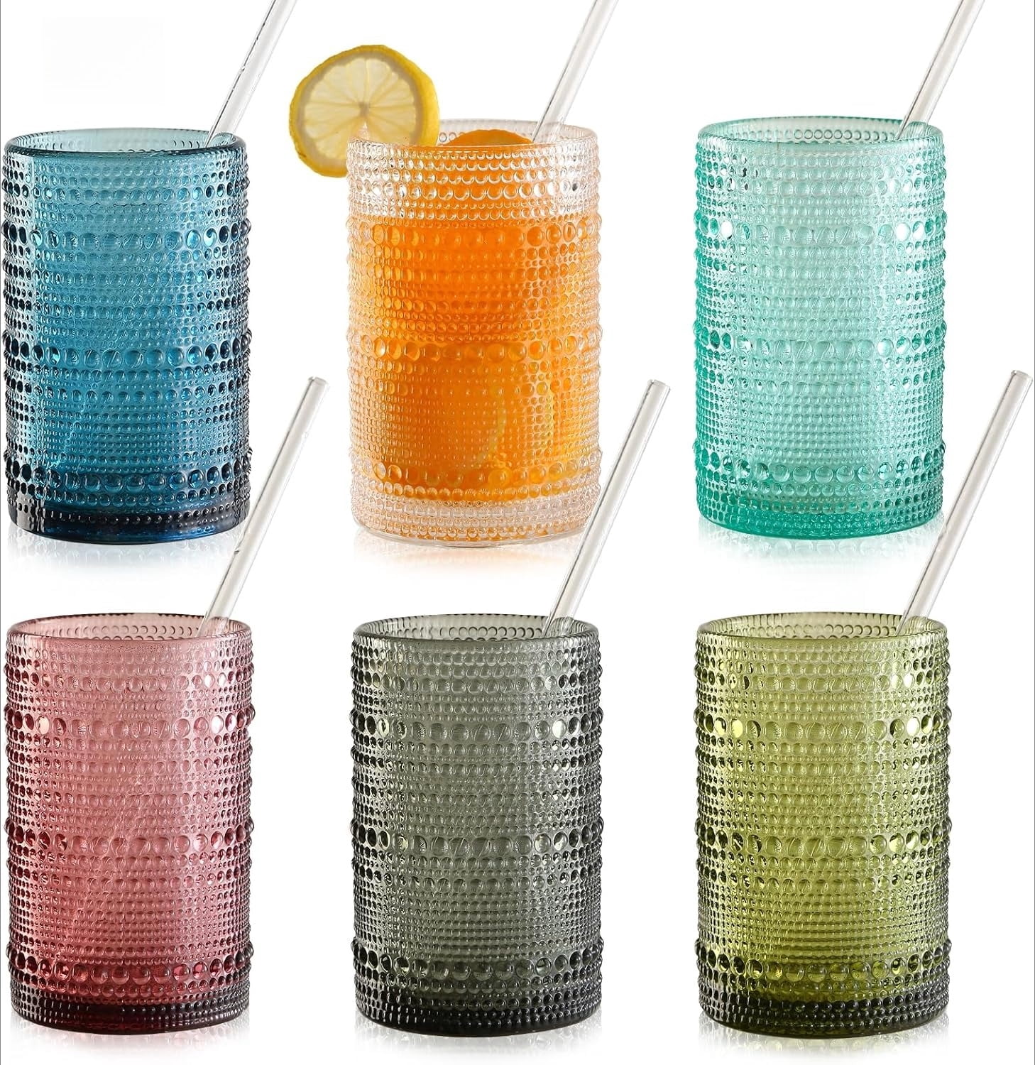 Wine glass set vintage glassware, cocktail glasses, embossed glasses, water glasses for whiskey, juice and various mixed drinks