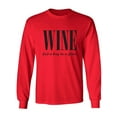 thumbnail image 1 of Wine (n) A Hug In A Glass Adult Long Sleeve T-shirt, 1 of 3
