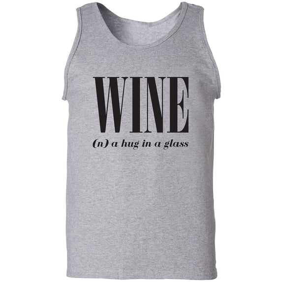 Wine (n) A Hug In A Glass Adult Tank Top