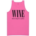 thumbnail image 1 of Wine (n) A Hug In A Glass Neon Tank Top, 1 of 1