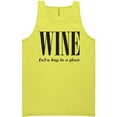 thumbnail image 1 of Wine (n) A Hug In A Glass Neon Tank Top, 1 of 1