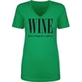 thumbnail image 1 of Wine (n) A Hug In A Glass Womens V-Neck T-Shirt, 1 of 2