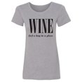 thumbnail image 1 of Wine (n) A Hug In A Glass Womens crewneck tee, 1 of 2