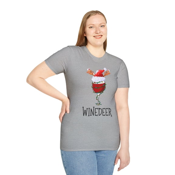 Winedeer Funny Drinking, Gildan Unisex Softstyle Shirt, Graphic Tee, S-3XL