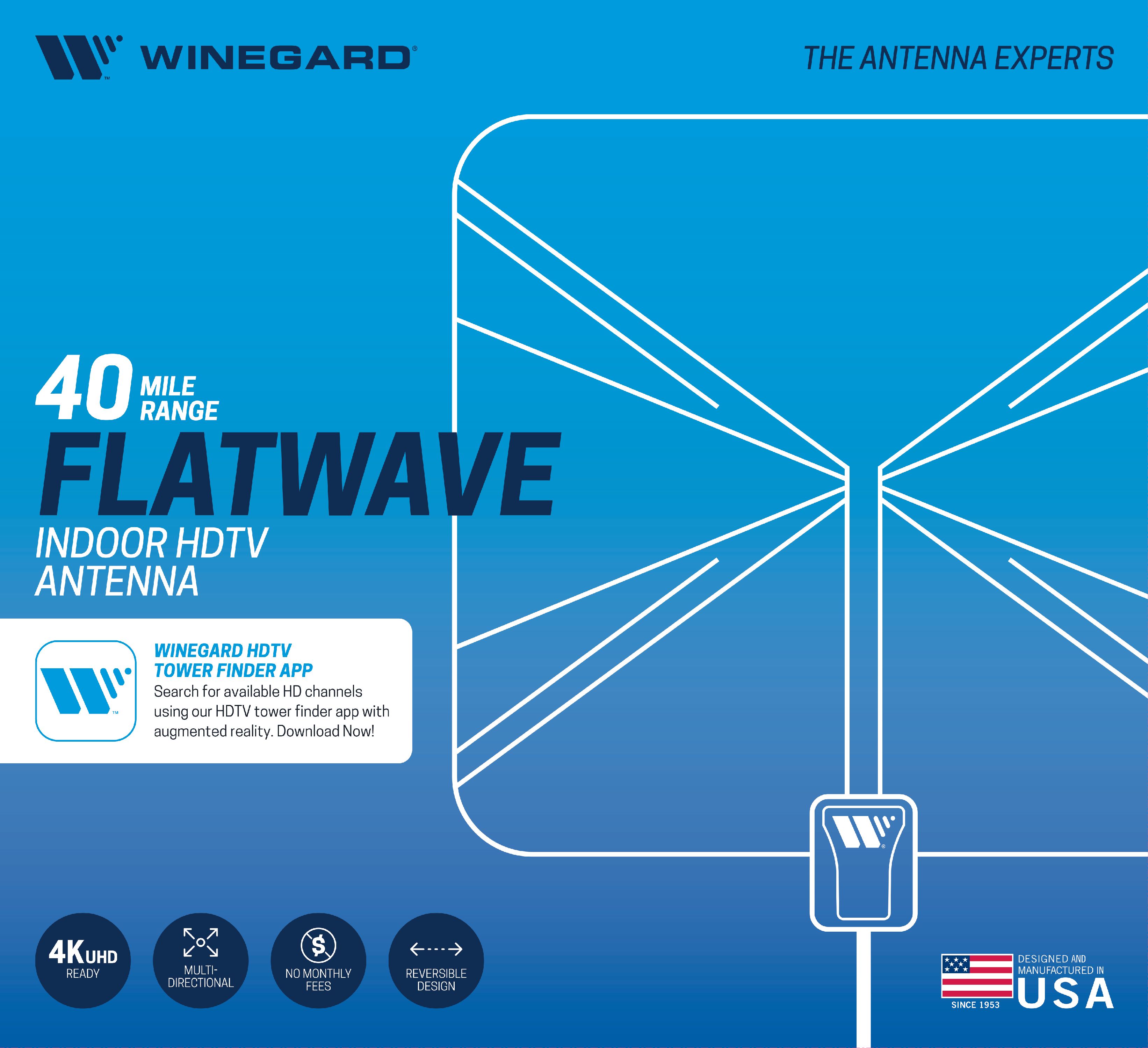 Winegard FL5000 FlatWave HDTV Indoor Flat Antenna - image 1 of 1