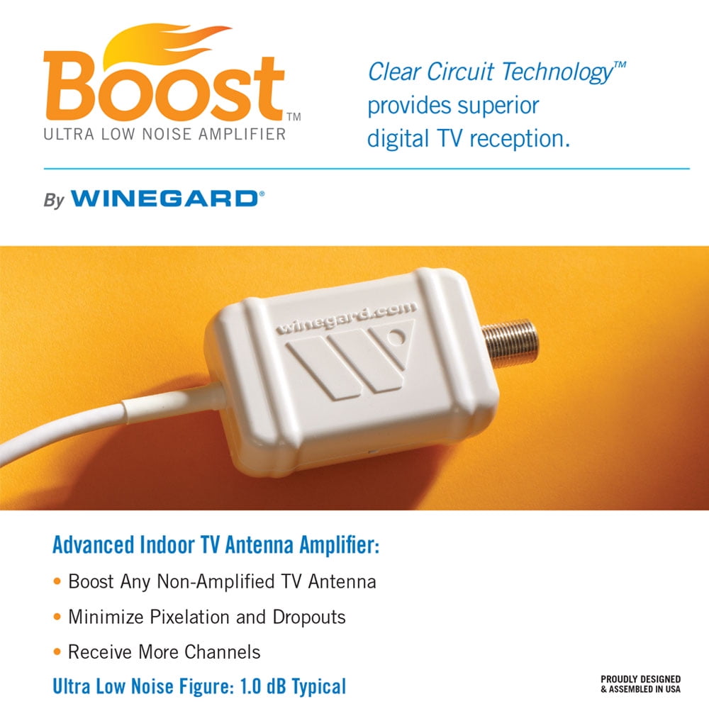 Winegard LNA-100 Boost TV Antenna Amplifier, HDTV Signal Booster, HD