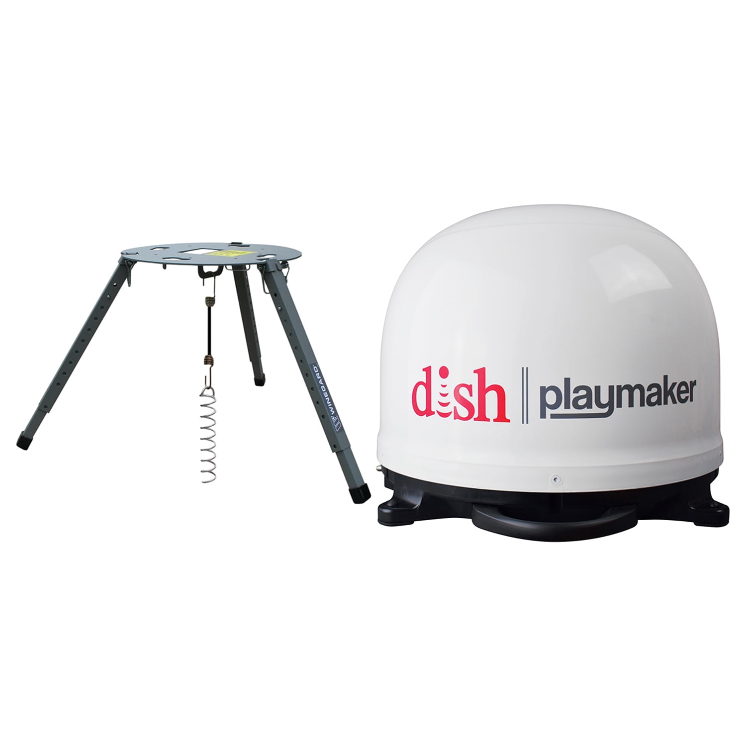 Winegard PL-7000 Dish Playmaker Portable Automatic Satellite TV Antenna &  TR-1518 Carryout Tripod Mount