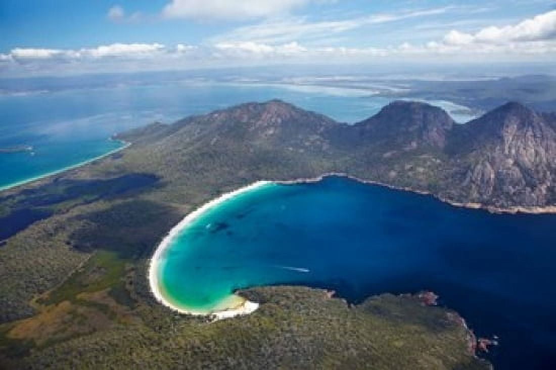 Wineglass Bay and The Hazards Freycinet National Park Tasmania Australia Canvas Art - David Wall DanitaDelimont (36 x 24)