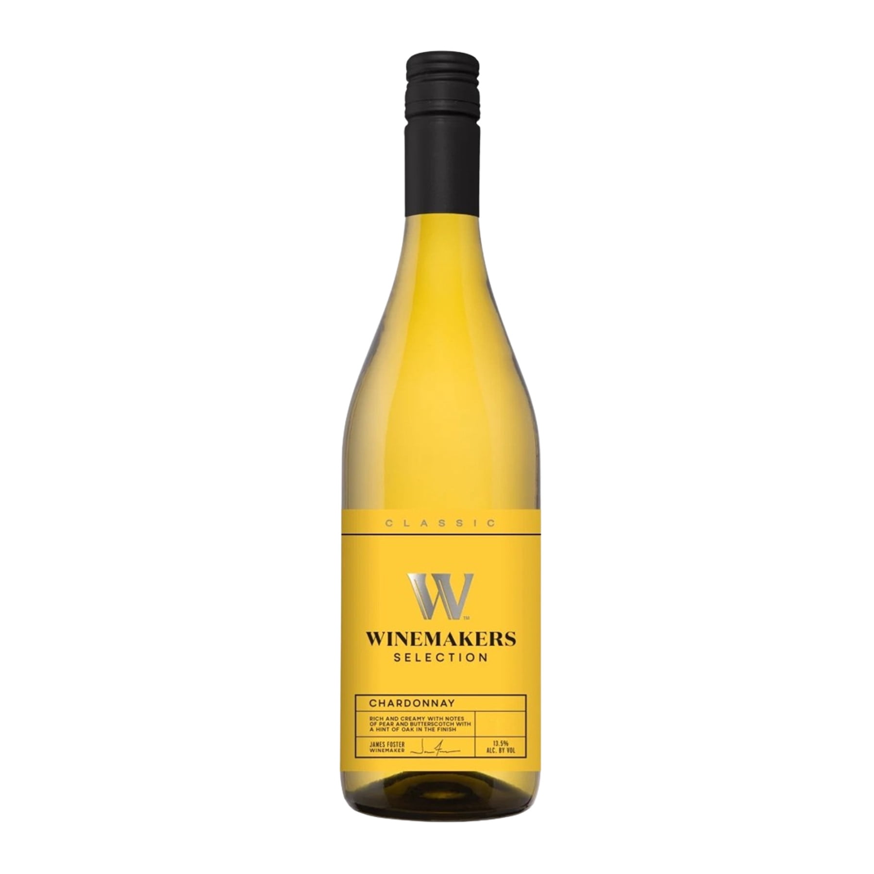 Winemakers Selection Classic Series Chardonnay California White Wine, 750 ml Bottle, 13% ABV