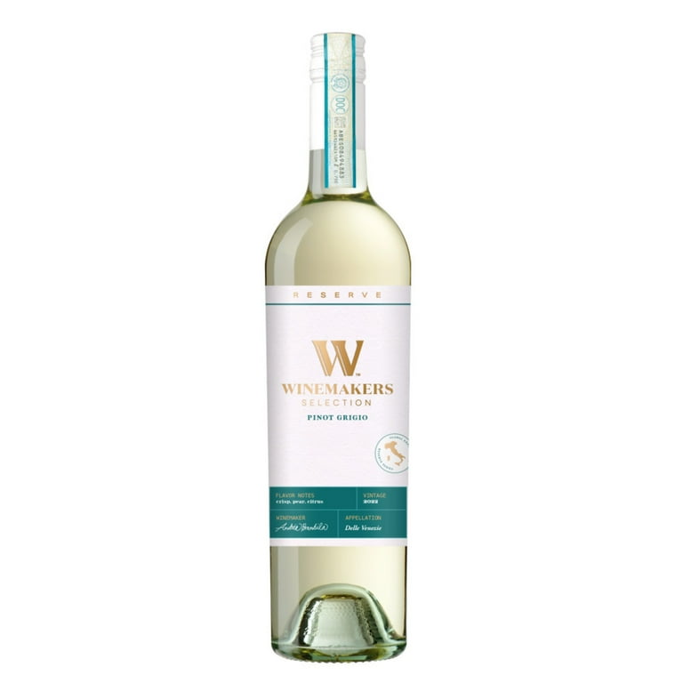 Winemakers Selection Pinot Grigio White Wine Italy 750ml, Pear