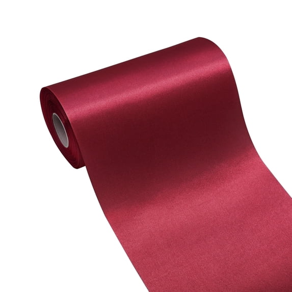 THEGLY Wine Red Satin Ribbon 6 Inch 25 Yards - Grand Opening & Car Bows Decoration