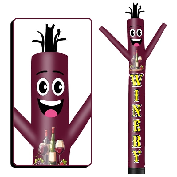 Winery Inflatable Tube Man Wacky Wavy Dancing Guy for Outdoor Decoration Advertising Business Promotion (Blower Not Included)
