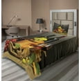 thumbnail image 1 of Ambesonne Winery Fitted & Top Sheet Set with Sham, Themed Bottles France, Multicolor, 1 of 4