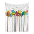 thumbnail image 1 of Winery Soft Flannel Fleece Blanket, Colorful Wine Glasses Alcohol Drink Beverage Fizzy Champaigne Party Bar Art Design, Cozy Plush for Indoor and Outdoor Use, 70" x 90", Multicolor, by Ambesonne, 1 of 5