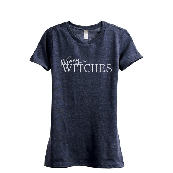 Winey Witches Women's Fashion Relaxed T-Shirt Tee Heather Navy 2X-Large