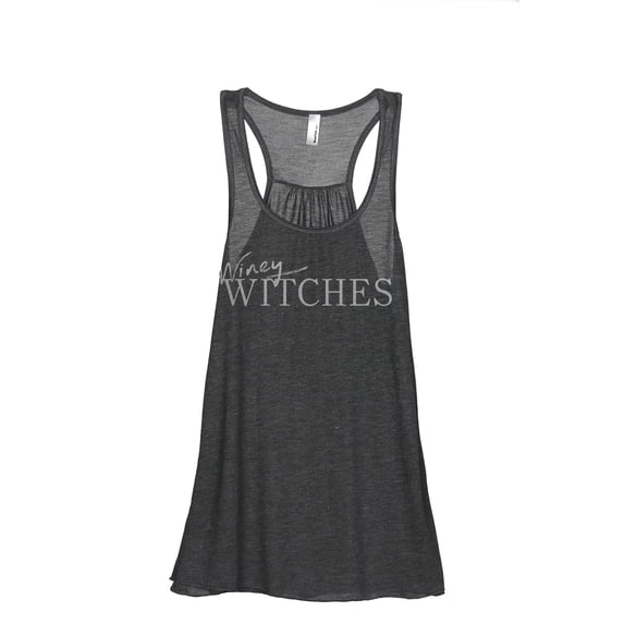 Winey Witches Women's Fashion Sleeveless Flowy Racerback Workout Yoga Tank Top Charcoal Grey Large