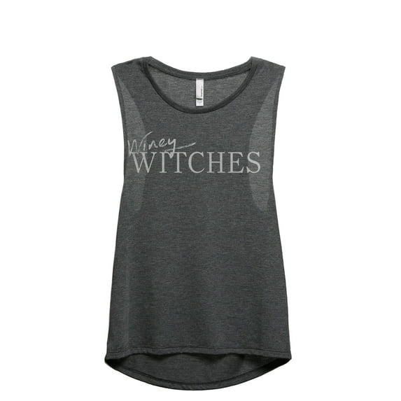 Winey Witches Women's Fashion Sleeveless Muscle Workout Yoga Tank Top Charcoal Grey Small