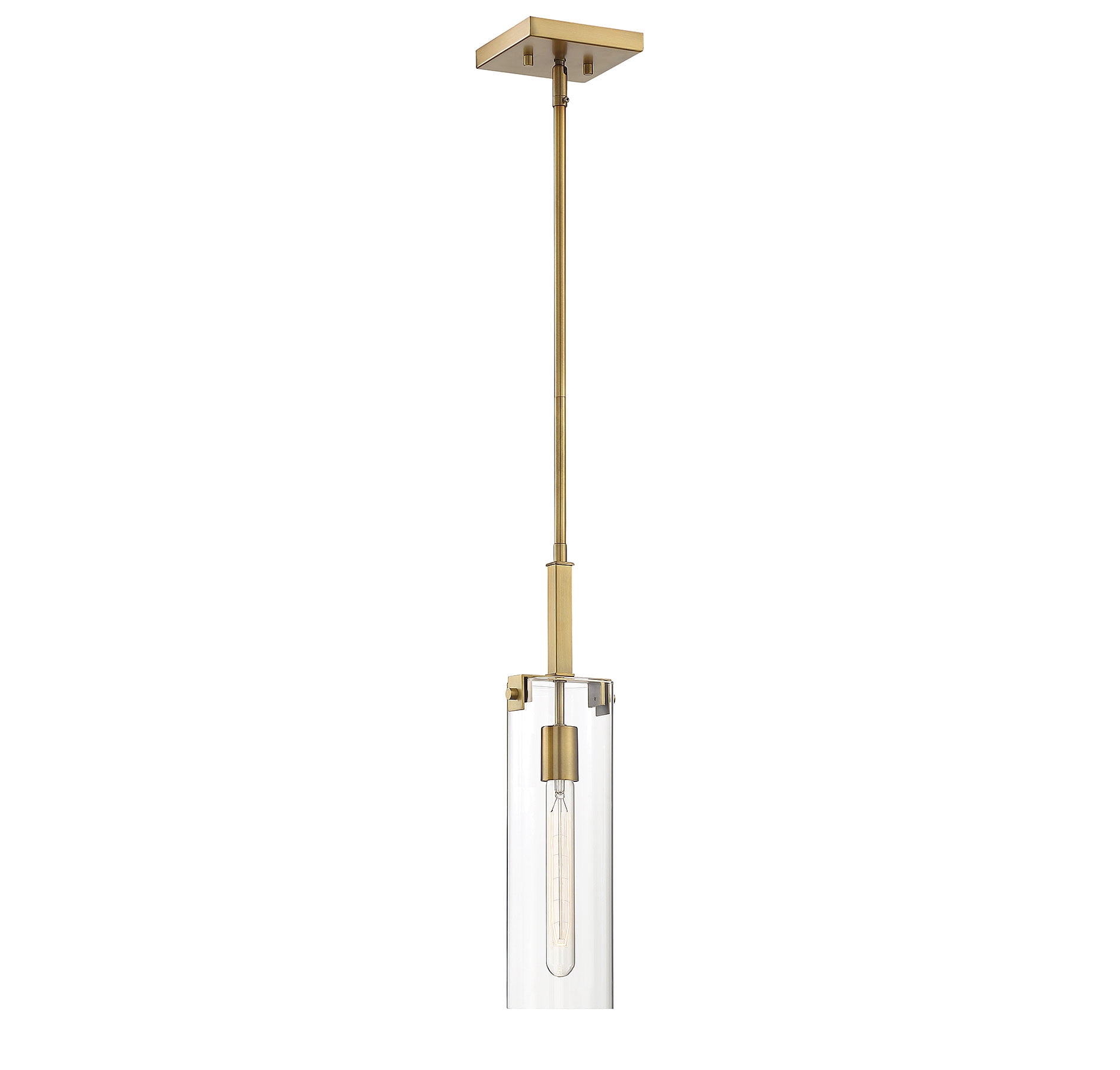 Winfield Warm Brass Glass Mini Pendant Light