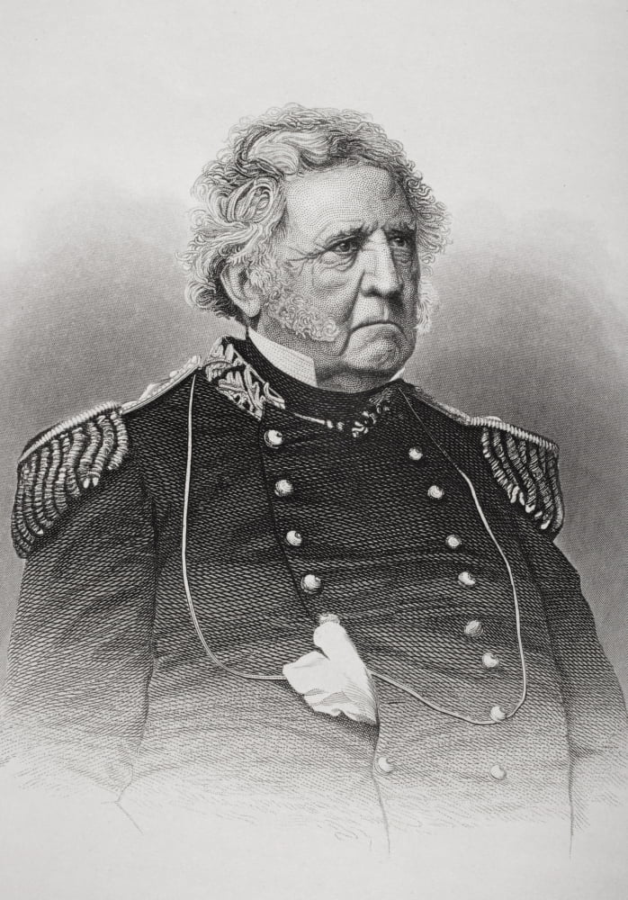 Winfield Scott 1786 To 1866 Union General During American Civil War Canvas Art - Ken Welsh Design Pics (11 x 17)