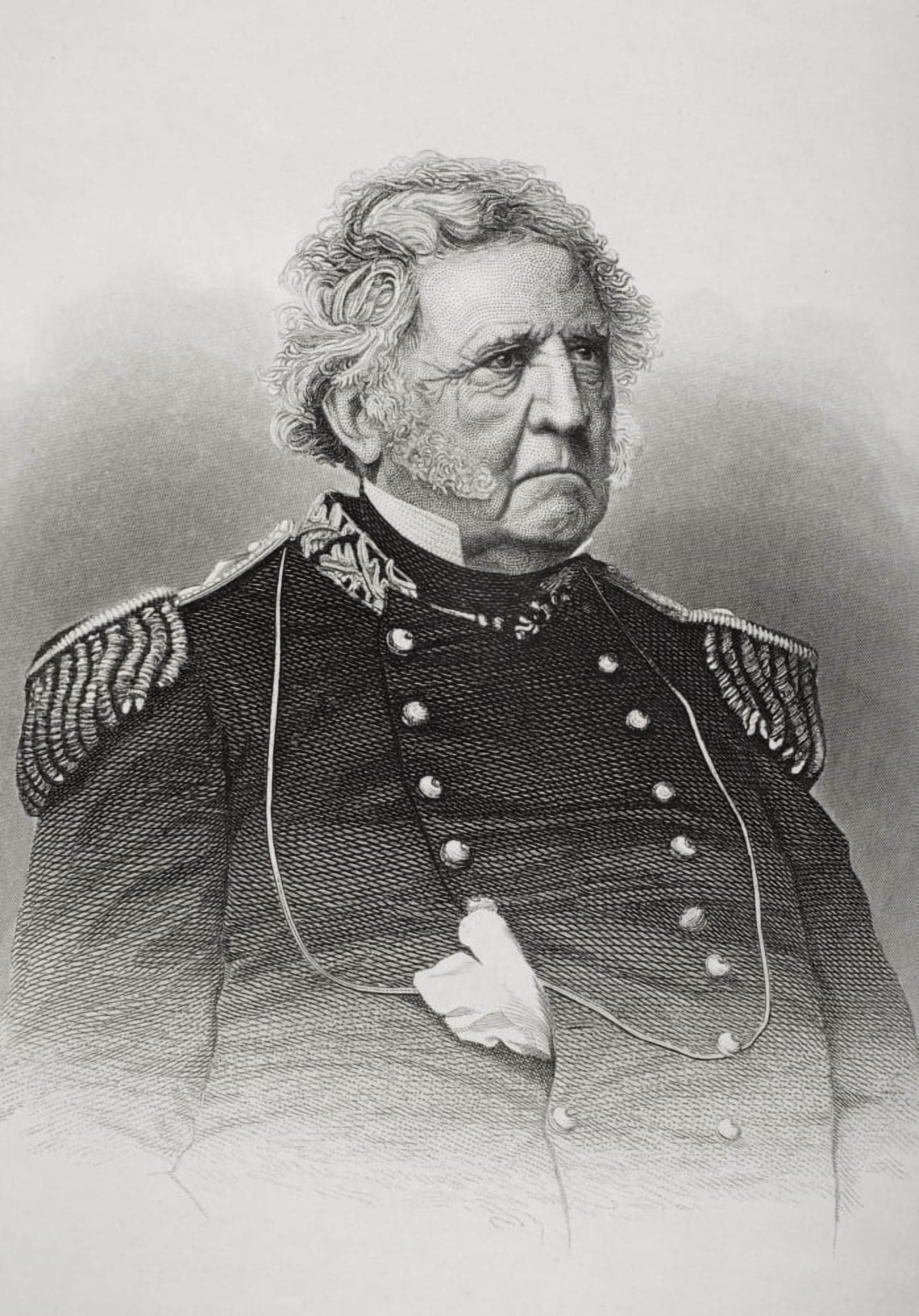 Winfield Scott 1786 To 1866 Union General During American Civil War Canvas Art - Ken Welsh Design Pics (22 x 34)