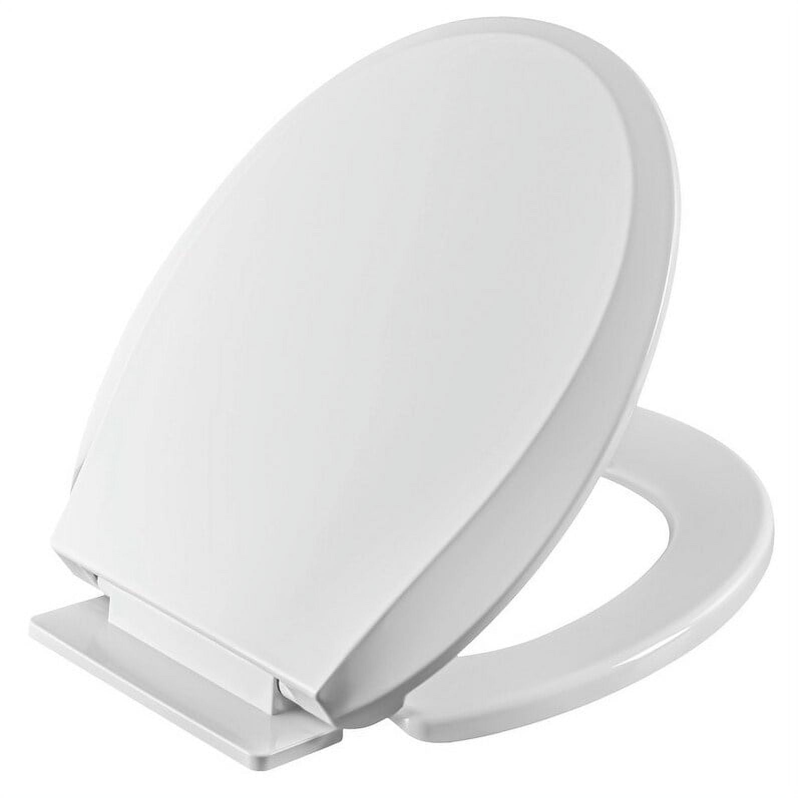 White Round Slow Close Toilet Seat with Lid