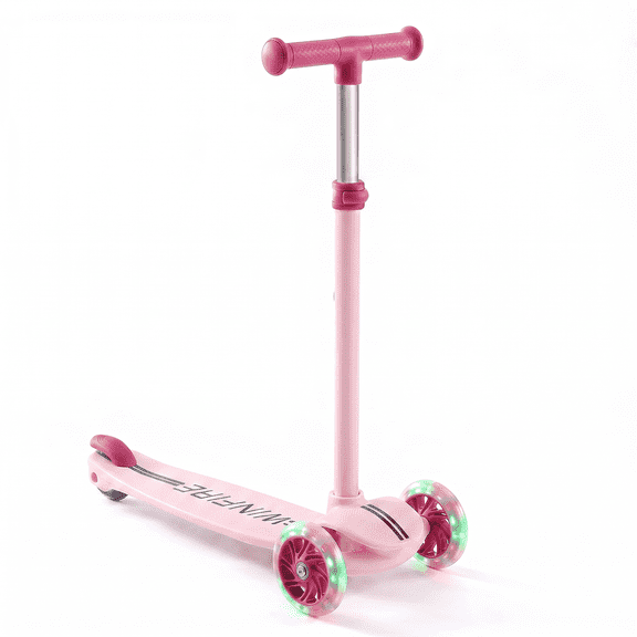 Winfire Kids 3-Wheel Beginner Scooter with Light-Up Wheels, Rear Foot Brake, Supports up to 110 Lbs, for Boys and Girls Ages 3-8