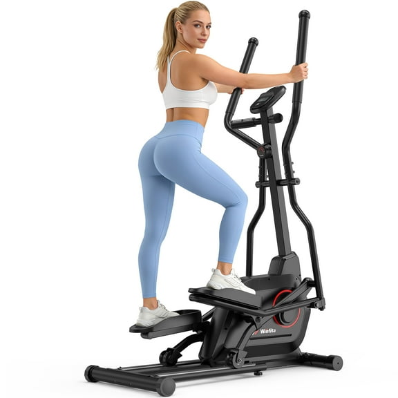 Winfita Front Drive Elliptical Machine & Exercise Bike for Home, with 14 Resistance Levels, 350LBS Capacity Low Impact Cross Trainer for Seniors, Small Spaces, Quiet Magnetic Cardio Equipment