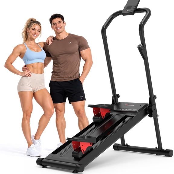 Winfita Magnetic Stair Stepper Machine for Home, Vertical Climber Stairmaster, 350LBS Capacity, LCD Monitor, Foldable Exercise Equipment for Glutes & Full Body Workout