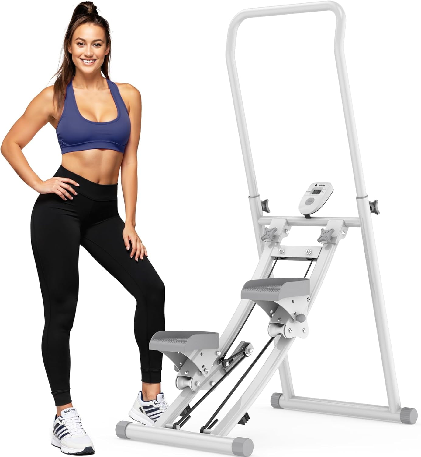 Adjustable Resistance Stair Stepper Machine With Handlebar, Mini ...