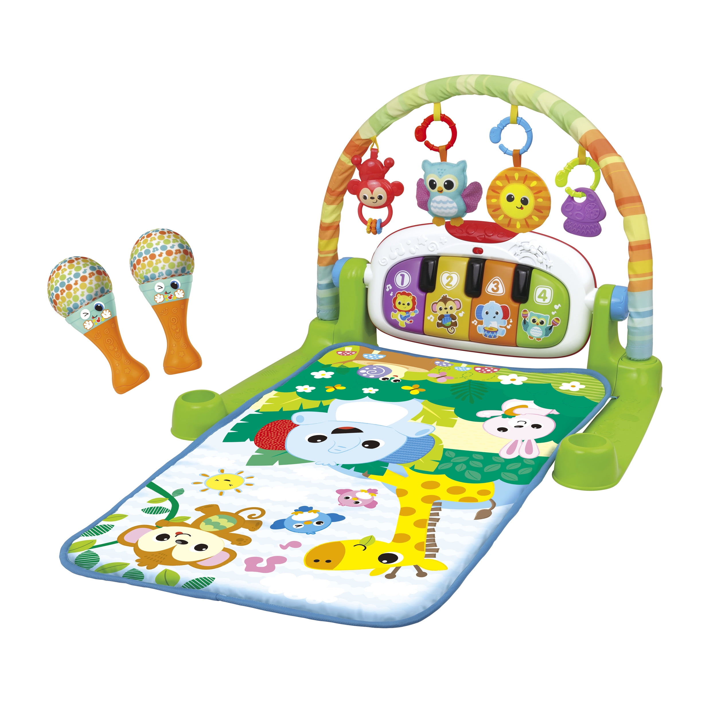 Winfun 240103Jungle Pals Kick'n Play Musical Gym - Age Grade Newborn and Up