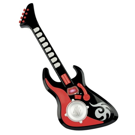 Winfun: Cool Sounds: Guitar - Black & Red - 8 Key Instrument, Whammy Bar, Strum Bar, Demo Songs, Music Development, Sensory Toy, Kids Ages 3+