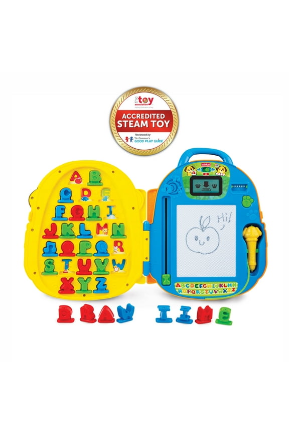 Lil Learner Alphabet Backpack for Ages 3+ - Interactive Educational Toy with LCD Screen and Drawing Board