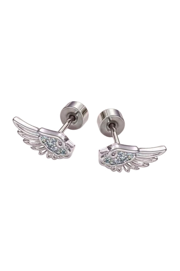 Wing Cartilage Studs Earrings Alloy Comfort Fit Portable for Sensitive Ears