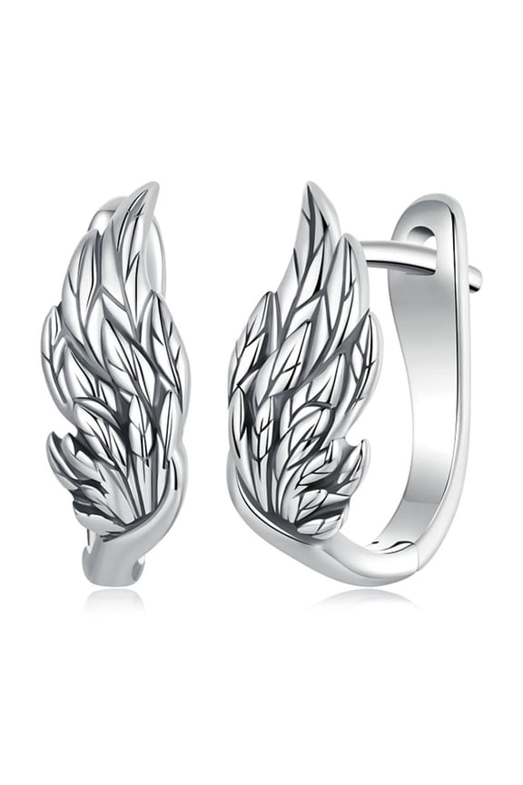 Wing Clear Zircon Angel Earrings 925 Silver for Women